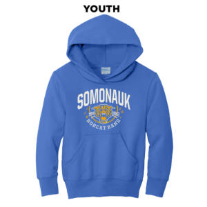Bobcat Band Youth Fleece hooded Sweatshirt-Royal