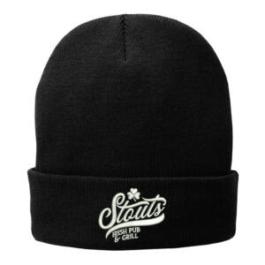 Stouts Port Authority Fleece-Lined Knit Cap – Black