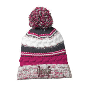 Steam Softball Sport Tek Pom Pom Team Beanie – PinkRaspberry