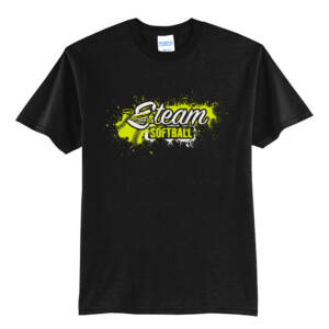 Steam Softball Unisex Short Sleeve T Shirt – JetBlack