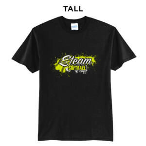 Steam Softball  Tall Core Blend short Sleeve T Shirts – JetBlack