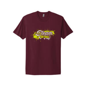 Steam Softball Unisex Next Level Premium Fitted Short Sleeve – Maroon