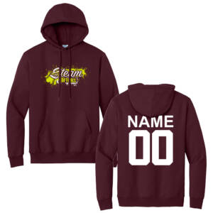 Steam Softball Port & Company® Tall Ultimate Pullover Hooded Sweatshirt – Maroon