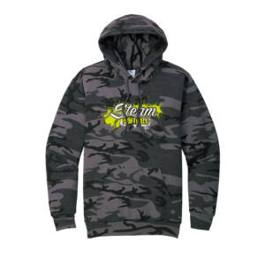 Steam Softball Unisex Core Fleece Camo Pullover Hooded Sweatshirt – BlackHeather