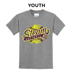 Steam Softball Youth Short Sleeve T Shirt – AthleticHeatherGrey