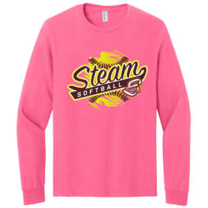 Steam Softball Unisex Long Sleeve T Shirt – NeonPink