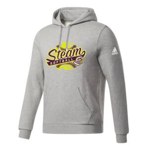 Steam Softball Adidas Fleece Unisex Hooded Sweatshirt MedGrey Heather