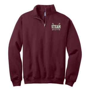 Steam Softball JERZEES Nublend Unisex Cadet Collar Sweatshirt – Maroon