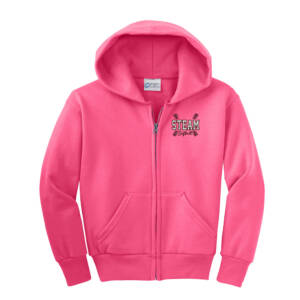 Steam Softball Youth Core Fleece Full Zip Hooded Sweatshirt – NeonPink