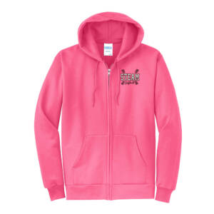 Steam Softball Unisex Classic Full Zip Hooded Sweatshirt – NeonPink