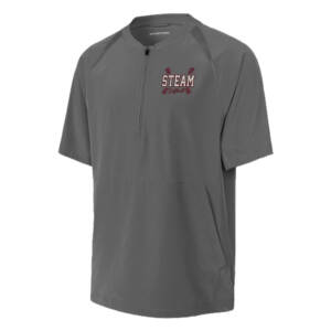 Steam Softball Sport-Tek Adult Repeat 1/2-Zip Short Sleeve Jacket-Iron Grey