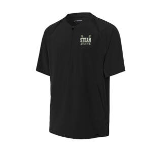 Steam Softball Sport-Tek Adult Repeat 1/2-Zip Short Sleeve Jacket -Black