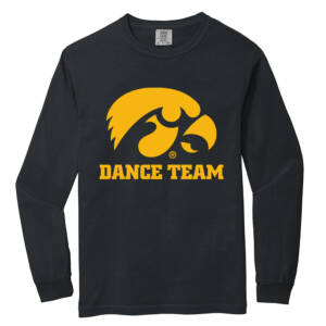 Iowa Spirit Comfort Colors Heavyweight Ring Spun Long Sleeve Tee – Black
