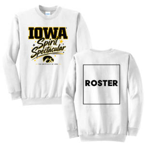 Iowa Spirit Unisex Core Fleece Crewneck Sweatshirt – White