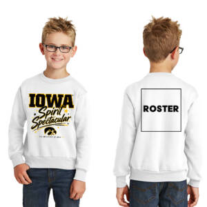 Iowa Spirit  Youth Crewneck Sweatshirt – White