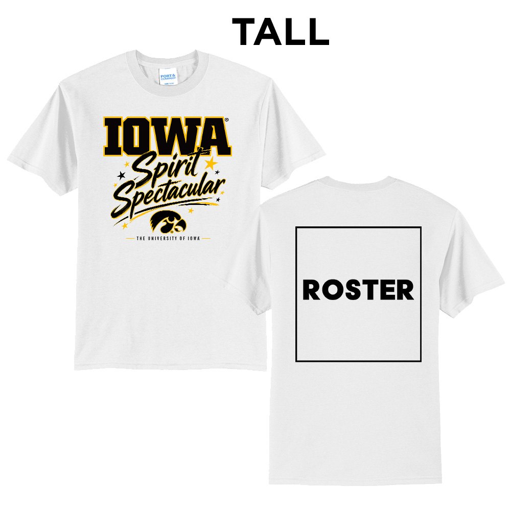Iowa Spirit Tall Short Sleeve T Shirts - White