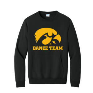 Iowa Spirit Unisex Core Fleece Crewneck Pocket Sweatshirt – JetBlack