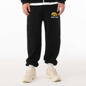 Iowa Spirit Bella and Canvas Unisex Sponge Fleece Sweatpant-Black
