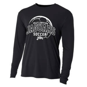 Jaguars Adult Cooling Performance long sleeve Crew Tee-Black