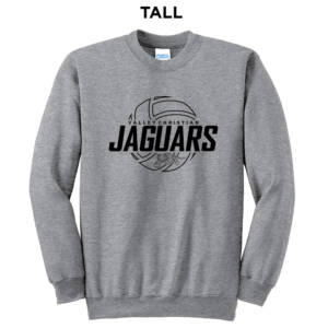 Jaguars Tall Fleece Crewneck Sweatshirt-Athletic Heather