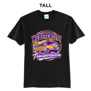 WCCSD Transporation Tall Short Sleeve Tee-Black