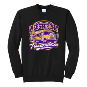 WCCSD Transporation Unisex Fleece Crewneck Sweatshirt-Black