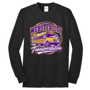 WCCSD Transporation Unisex Cotton Long Sleeve Tee-Black
