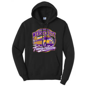WCCSD Transporation Unisex Fleece Hooded Sweatshirt-Black