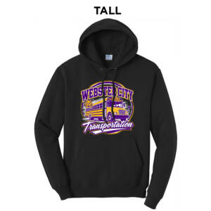 WCCSD Transporation Tall Fleece Hooded Sweatshirt-Black