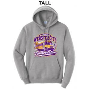 WCCSD Transporation Tall Fleece Hooded Sweatshirt-Athletic Heather