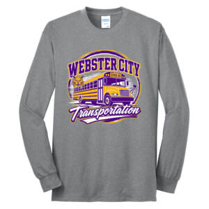 WCCSD Transporation Unisex Cotton Long Sleeve Tee-Athletic Heather