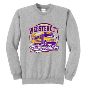 WCCSD Transporation Unisex Fleece Crewneck Sweatshirt-Athletic Heather