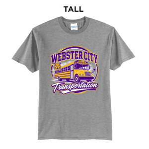 WCCSD Transporation Tall Short Sleeve Tee-Grey