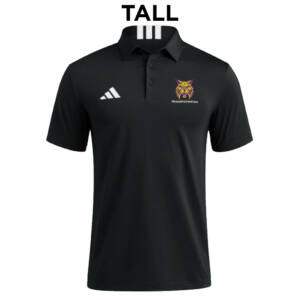 WCCSD Transporation TALL Adidas 3 Stripe short sleeve Polo – Black