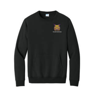 WCCSD Transporation Unisex Core Fleece Crewneck Pocket Sweatshirt-Black