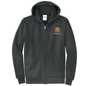 WCCSD Transporation Men Classic Full-Zip Hooded Sweatshirt-Black Heather