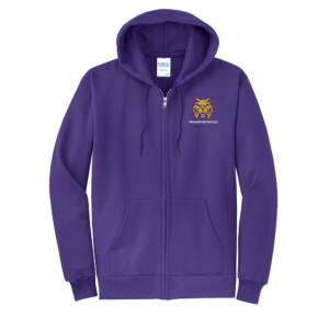 WCCSD Transporation Men Classic Full-Zip Hooded Sweatshirt-Purple