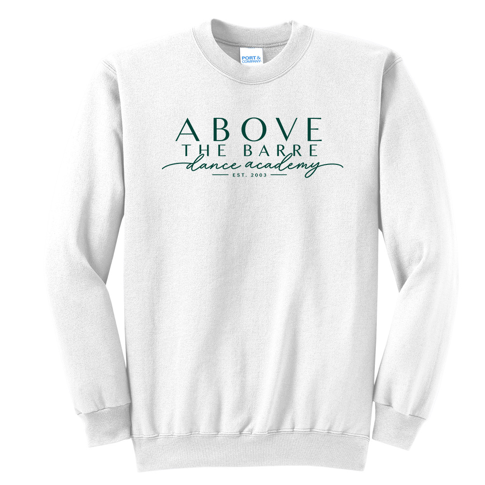 ATB Unisex Core Fleece Crewneck Sweatshirt-White