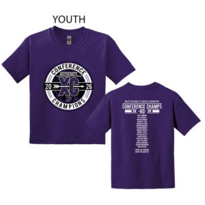 Baxter CC Conference Champ Youth Short Sleeve Tee-Purple