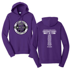 Baxter CC Conference Champ Unisex Fan Favorite Fleece Pullover Hooded Sweatshirt-Purple