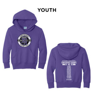 Baxter CC Conference Champ Youth Fleece Hooded Sweatshirt-Purple