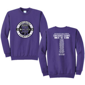 Baxter CC Conference Champ Unisex Fleece Crewneck Sweatshirt-Purple