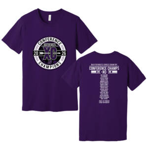 Baxter CC Conference Champ Unisex Bella and Canvas Jersey Short Sleeve Tee-Purple