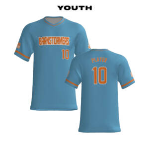 Barnstormers Champro Youth Sublimated V-Neck Jersey-Light Blue