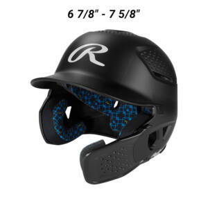 Rawlings RX2 Reverse and Adjust Batting Helmet-Black-Senior Size (6 7/8″ – 7 5/8″)
