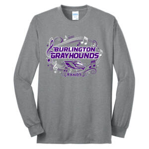 Burlington Music Unisex Long Sleeve Core Blend T Shirt -Athletic Heather