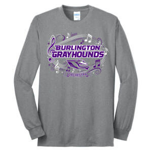 Burlington Music Unisex Long Sleeve Core Blend T Shirt -Athletic Heather