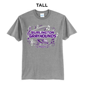 Burlington Music Tall Short Sleeve Tee-Athletic Heather