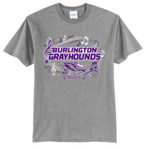 Burlington Music Unisex Short Sleeve Tee-Athletic heather