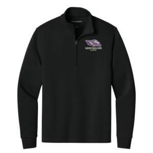 Burlington Music Port Authority Men Wearever Signature Double Pique 1/4-Zip-Black